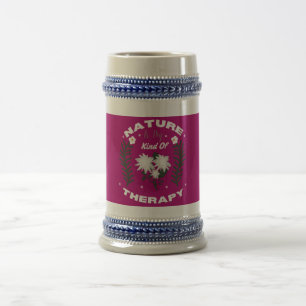 Caneca De Cerveja A Natureza É Minha Espécie De Terapia Design Flora