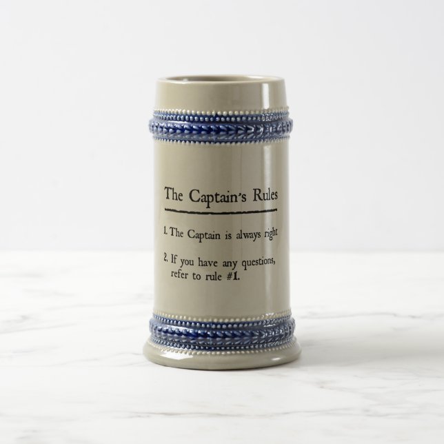 Caneca De Cerveja A Regra do capitão (Centro)