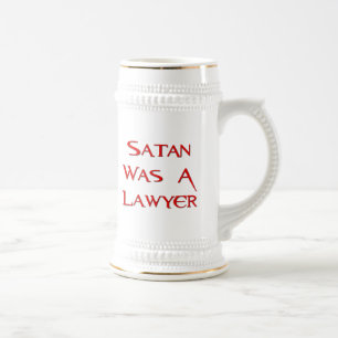 Caneca De Cerveja A satã era um advogado