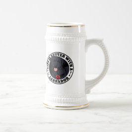 Caneca De Cerveja A Vida É Melhor Com Uma Raça Negra De Cão Labrador