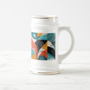 Caneca De Cerveja Abstração Gráfica