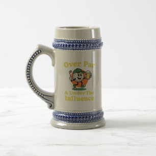 Caneca De Cerveja Acima do Par e Sob Influência de Golfe e Bebida 