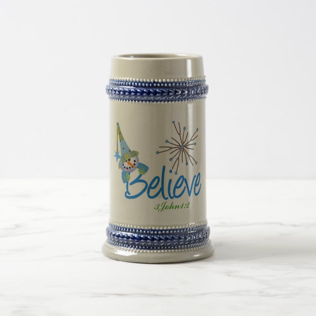 Caneca De Cerveja Acredite nele, Mug (Centro)