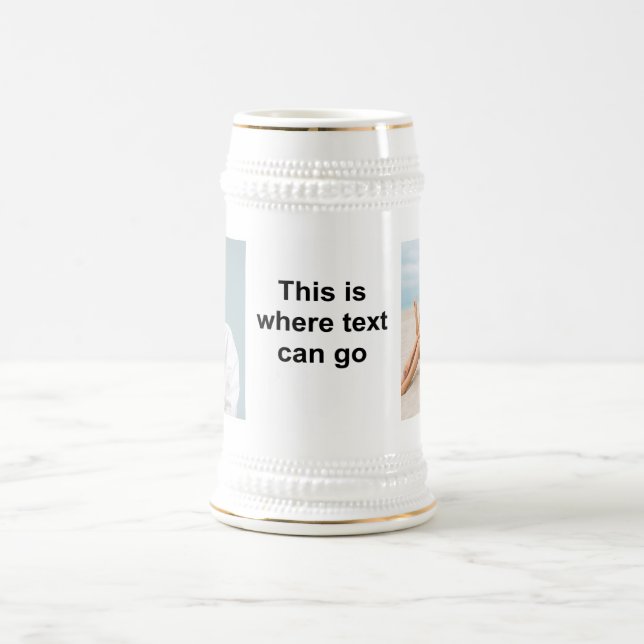 Caneca De Cerveja Adicionar sua própria foto e/ou texto (Centro)