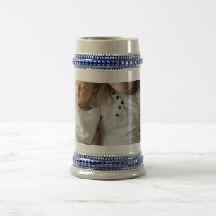 Caneca De Cerveja adicione sua foto texto textura estrelas coloridas