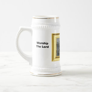 Caneca De Cerveja Adore o senhor, na beleza da santidade