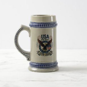 Caneca De Cerveja Águia Americana Patriótica 250 Anos 1776-2026