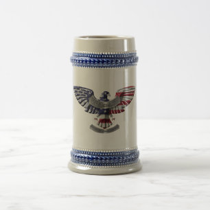 Caneca De Cerveja Águia Americana Veterana “Orgulhoso de Ter Servido