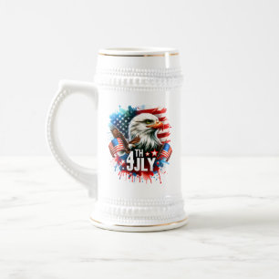 Caneca De Cerveja Águia Patriótica Americana Sublimação-61905