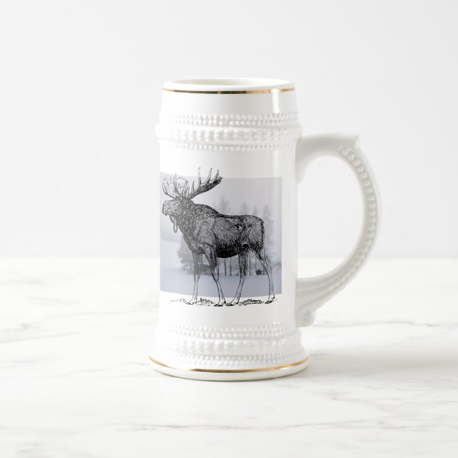 Caneca De Cerveja Alces do inverno (Direita)