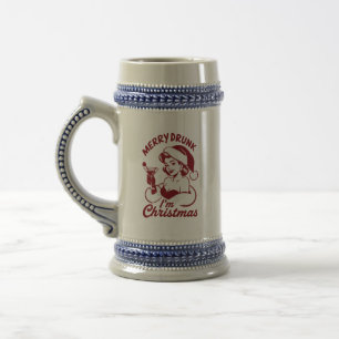 Caneca De Cerveja Alegre Bêbado Sou Coquetel de Natal Sátira Bebendo