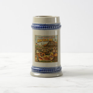Caneca de Cerveja Alemã Vintage New Ulm MN Minneso