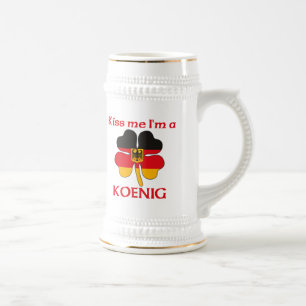 Caneca De Cerveja Alemães personalizados beijam-me que eu sou Koeni