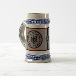 Caneca De Cerveja Alemanha/Deutschland Para Sempre/águia negra/cruz