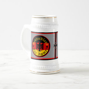 Caneca De Cerveja Alemanha/Deutschland Para Sempre/águia negra/cruz