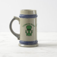 Alienígena Verde Eu Venho Em Paz Extraterrestre OV