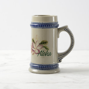 Caneca De Cerveja Aloha Plumeria