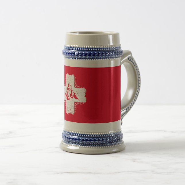 Caneca De Cerveja Alpes Suíços Matterhorn - Suiça (Frente Esquerda)