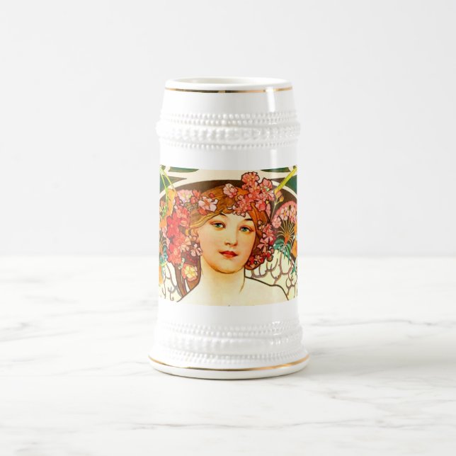 Caneca De Cerveja Alphonse Mucha Art Nouveau Daydre (Centro)