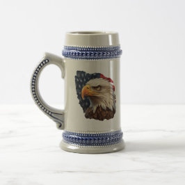 Caneca De Cerveja American Flag Bald Eagle