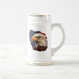 Caneca De Cerveja American Flag Bald Eagle