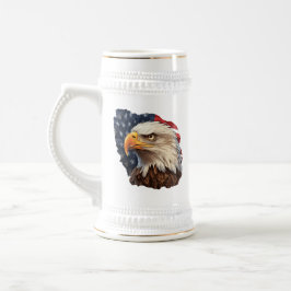 Caneca De Cerveja American Flag Bald Eagle