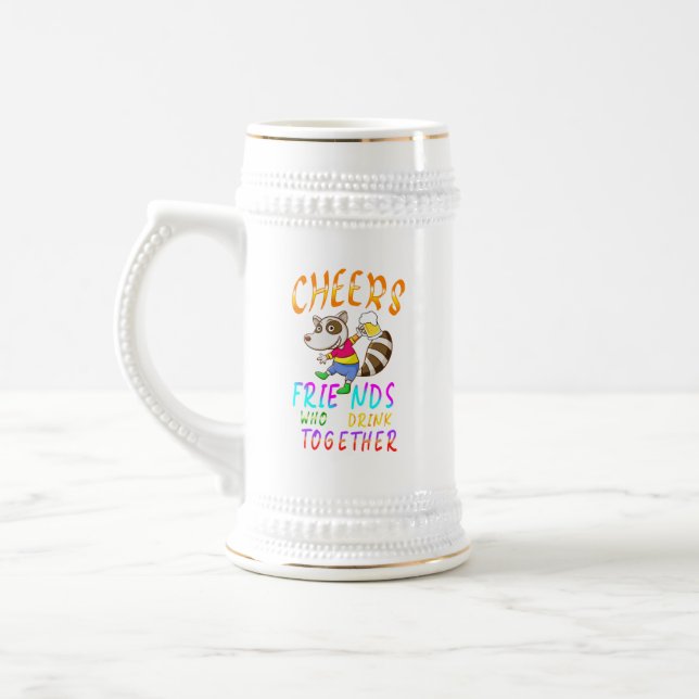 Caneca De Cerveja Amigos Que Bebem Juntos (Esquerda)