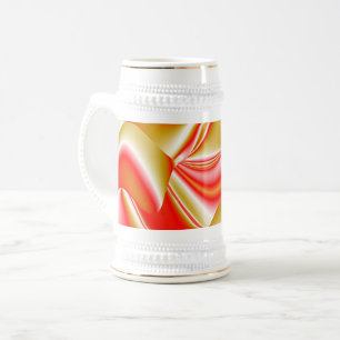 Caneca De Cerveja Amor e Abstrato 3D Rainbowart Dourado
