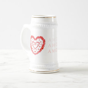 CANECA DE CERVEJA AMOR-ESPANHOL