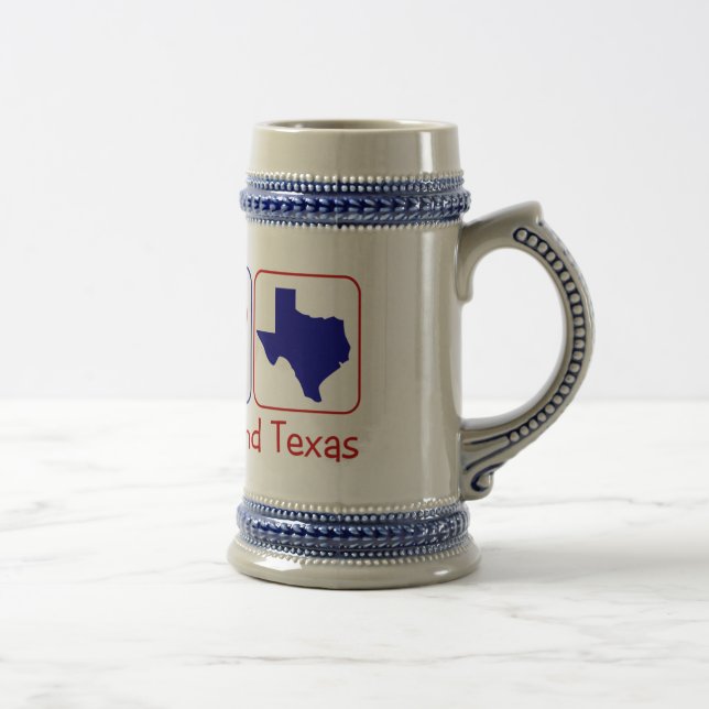 Caneca De Cerveja Amor Texas da paz (Direita)