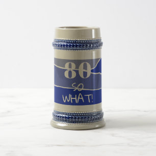 Caneca De Cerveja Aniversário de 80 anos Engraçado