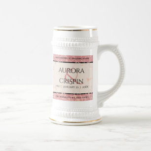 Caneca De Cerveja Aniversário de Casamento de Alabastro