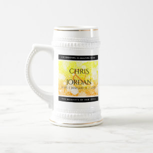 Caneca De Cerveja Aniversário de Casamento de Citrina 13