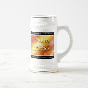 Caneca De Cerveja Aniversário de Casamento Topaz, 16º 23º anivers