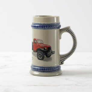 Caneca de cerveja antiga do caminhão do vagão do