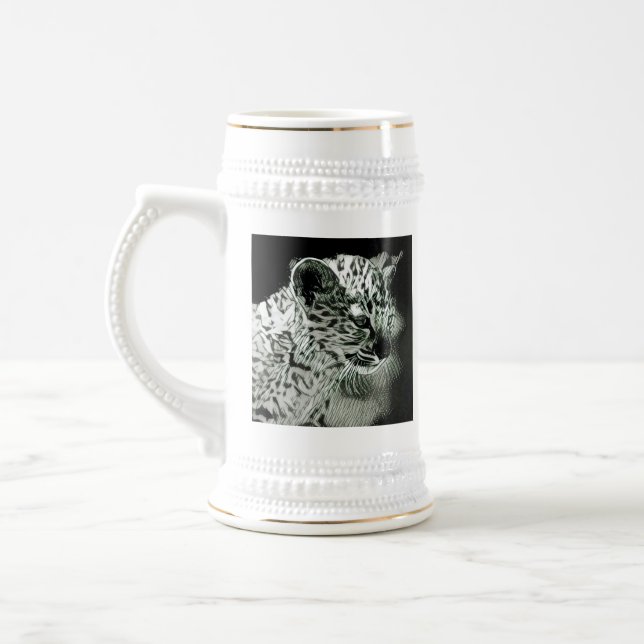 Caneca de cerveja árabe de Cub do leopardo (Esquerda)