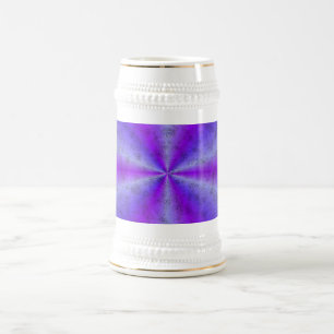 Caneca De Cerveja Arco-Íris Azul Rosa em couro de pele elefante Opti