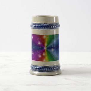 Caneca De Cerveja arco-íris na leatheroptik de pele de elefante & go