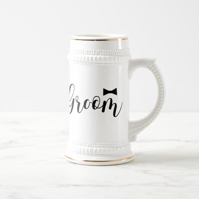 Caneca De Cerveja Arco Tie Groom-Wedding, Partido Solteiro (Direita)