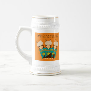 Caneca De Cerveja Áreas de Encenação de Alpacas Cutes e Serapos T