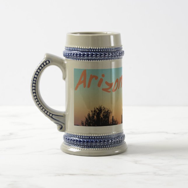 Caneca De Cerveja Arizona! Por do sol do Saguaro (Esquerda)