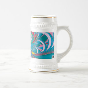 Caneca De Cerveja Arte Abstrata Borboleta de Verão
