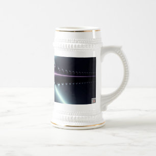 Caneca De Cerveja Arte abstrata estrela azul