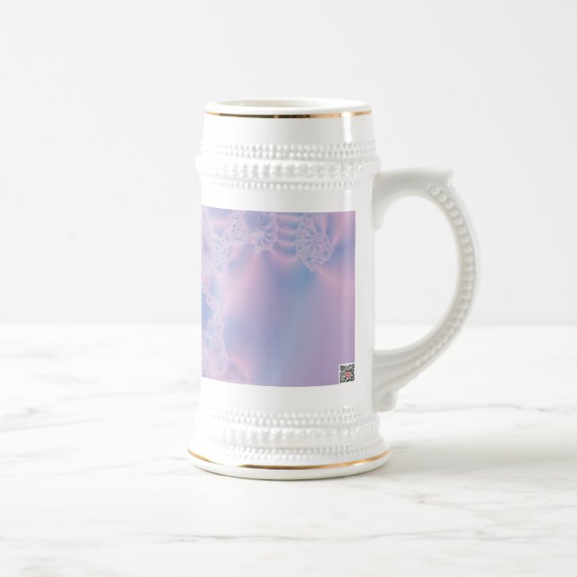 Caneca De Cerveja Arte Abstrata Rosa Glowing (Direita)