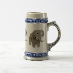 Caneca De Cerveja Arte de Elefante Selvagem