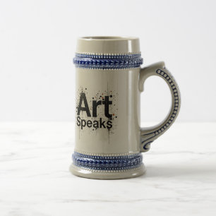 Caneca De Cerveja Arte Fala Elegante Arte Inspiradora