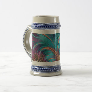 Caneca De Cerveja Arte Fractal Moderna