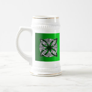 Caneca De Cerveja Arte Original do Nó Celular Verde