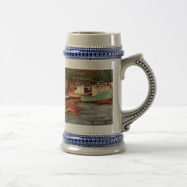 Caneca De Cerveja Arte Original Moderna A Vila de Pesca (Direita)