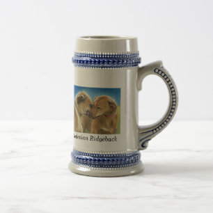 Caneca De Cerveja Arte Stien do cão de Rodesian Ridgeback